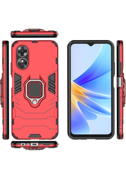 Oppo A17/OPPO A17K Metal Halka Tutucu Için Halka Araç Montaj Kickstand Durumda (Yurt Dışından)