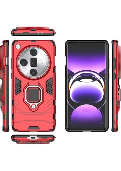 Oppo Bul X7 Ultra Darbeye Dayanıklı Askeri Için Halka Araba Dağı Kickstand Kılıf (Yurt Dışından)