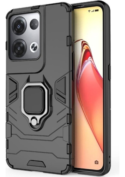 Oppo Reno8 Pro Artı Askeri Sınıf Metal Için Halka Araba Dağı Kickstand Vaka (Yurt Dışından) indirimleri
