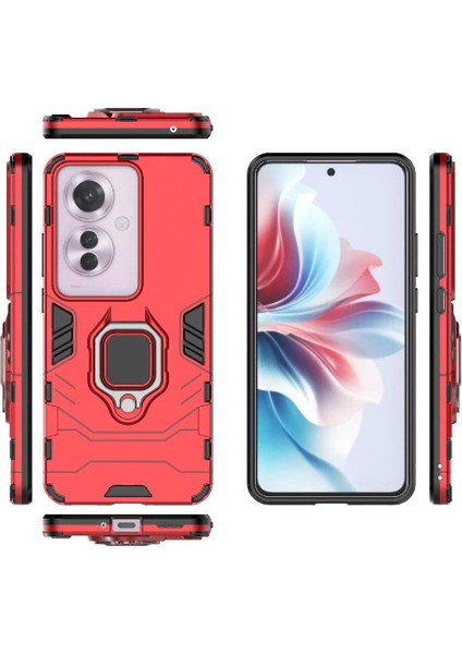 Oppo RENO11 F Askeri Sınıf Koruma Için Halka Araba Dağı Kickstand Vaka (Yurt Dışından)