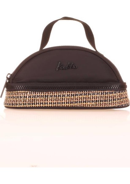Crescent Wicker Kalem Çantası Black K2663