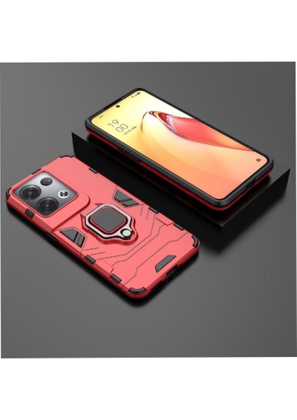 Oppo Reno8 Pro Artı Askeri Sınıf Metal Için Halka Araba Dağı Kickstand Vaka (Yurt Dışından) modelleri