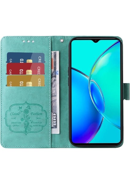 Vıvo Y27 4g Flip Deri Kart Yuvaları Çiçek Için Flip Case (Yurt Dışından) fırsatları