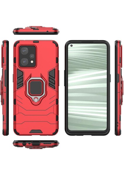 Yüzük Araba Montaj Kickstand Kılıf Realme 9 Pro Artı Kickstand Darbeye (Yurt Dışından)