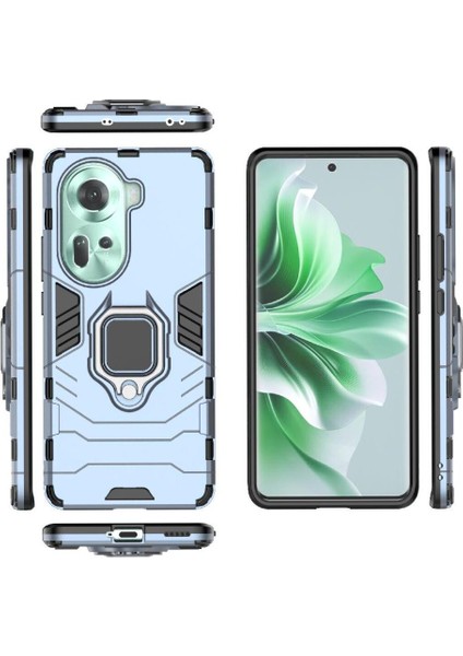 Oppo RENO11 5g Darbeye Dayanıklı Metal Halka Için Halka Araç Montaj Kickstand Durumda (Yurt Dışından)