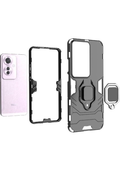 Oppo RENO11 F Askeri Sınıf Koruma Için Halka Araba Dağı Kickstand Vaka (Yurt Dışından) fırsatları
