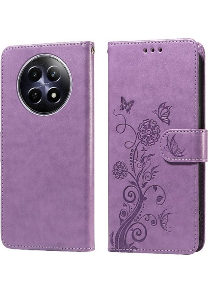 Realme 12 5g Cardyuvaları Deri Çiçek Flip Için Flip Case (Yurt Dışından)