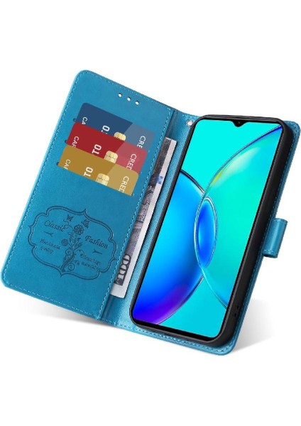 Vıvo Y27 4g Flip Deri Kart Yuvaları Çiçek Için Flip Case (Yurt Dışından) fırsatları