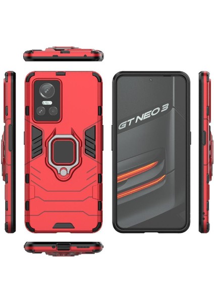 Realme Gt Neo 3 Kickstand Askeri Sınıf Için Halka Araba Montaj Kickstand Durumda (Yurt Dışından)