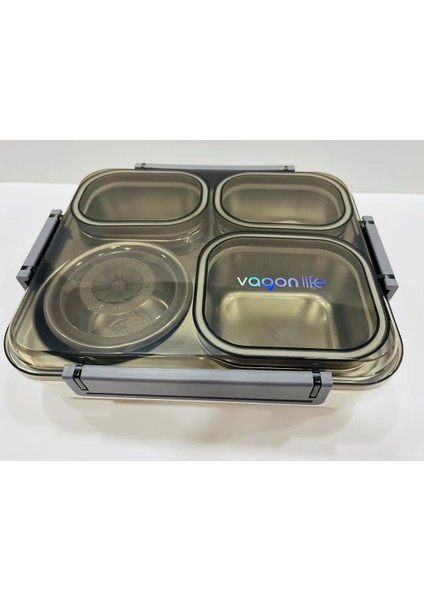 VGN7080 S/s Lunch Box 1200ML Koyu Gri