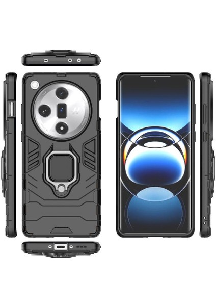 Oppo Bulmak X7 Askeri Sınıf Koruma Için Halka Araba Dağı Kickstand Durumda (Yurt Dışından)