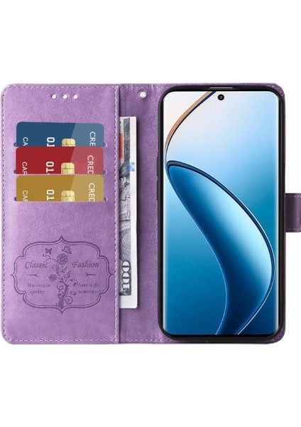 Realme 13 Pro Artı Deri Çevirme Çiçek Kart Yuvaları Için Flip Case (Yurt Dışından)