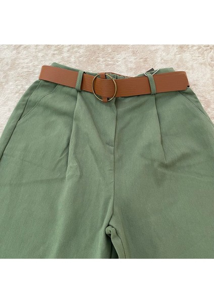 Kemerli Gabardin Pantolon