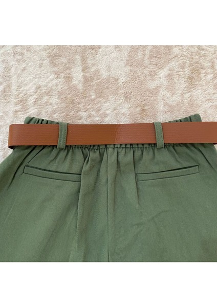 Kemerli Gabardin Pantolon