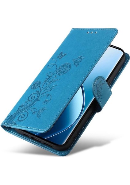 Realme 12 Pro Artı Flip Çiçek Cardyuvaları Deri Için Flip Case (Yurt Dışından)
