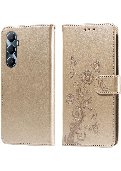 Realme C65 4g Cardyuvaları Deri Çiçek Flip Case Için Flip Case (Yurt Dışından)
