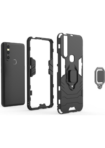 Vivo V15 Kickstand Darbeye Askeri Için Halka Araç Montaj Kickstand Durumda (Yurt Dışından) modelleri