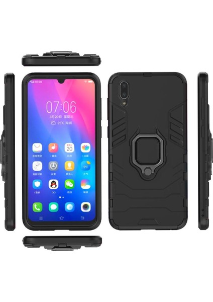 Vivo Y97 Kickstand Askeri Sınıf Metal Için Halka Araba Dağı Kickstand Vaka (Yurt Dışından)