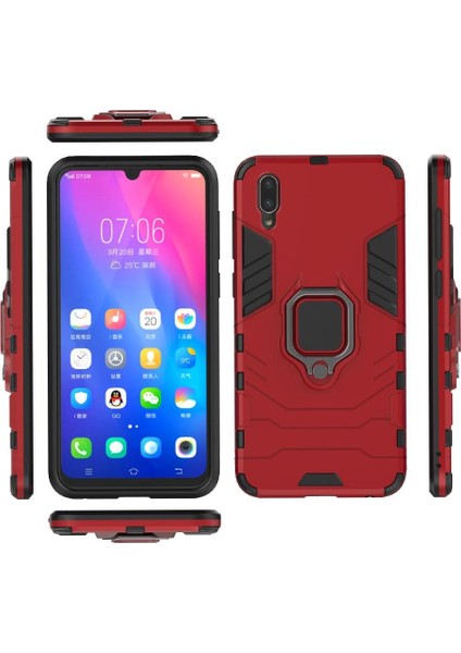 Vivo Y97 Kickstand Askeri Sınıf Metal Için Halka Araba Dağı Kickstand Vaka (Yurt Dışından)