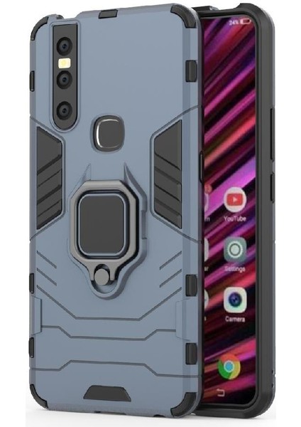 Vivo V15 Kickstand Darbeye Askeri Için Halka Araç Montaj Kickstand Durumda (Yurt Dışından) modelleri