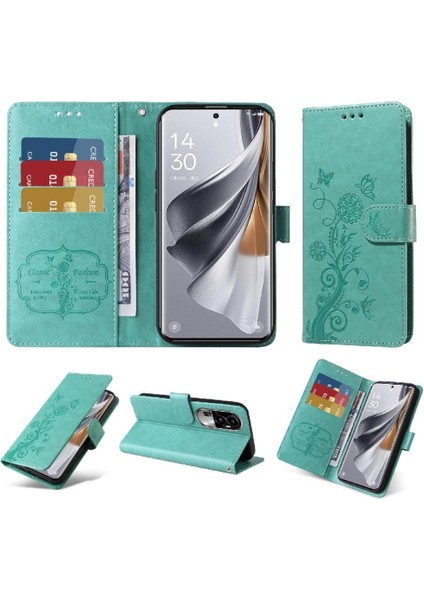 Oppo Oppo 10 Pro 5g Çiçek Deri Kart Yuvaları Flip Case Için Flip Case (Yurt Dışından)