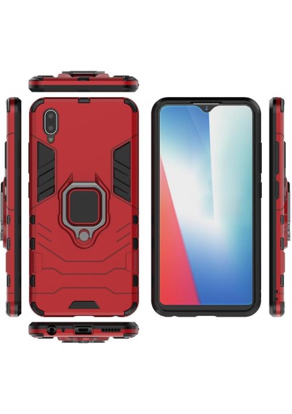 Vivo Y93/VIVO Y93S Darbeye Dayanıklı Metal Halka Için Halka Araç Montaj Kickstand Vaka (Yurt Dışından)