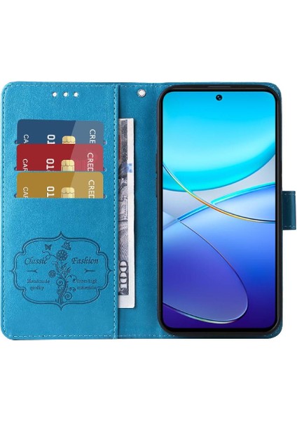 Vıvo Y200E 5g Deri Kart Yuvaları Flip Çiçek Için Flip Case (Yurt Dışından)