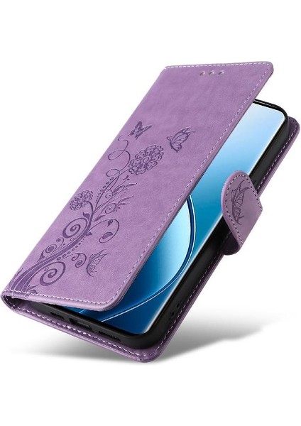 Realme 12 Pro Artı Flip Çiçek Cardyuvaları Deri Için Flip Case (Yurt Dışından)