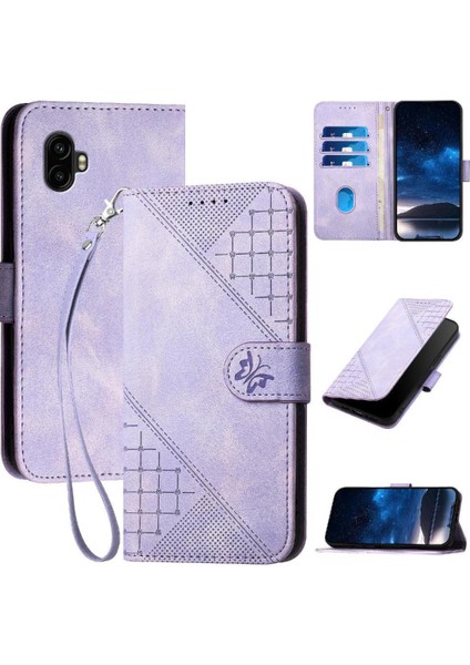 Samsung Galaxy x Kapak 6 Pro Için Flip Case ve Kredi Kartı Yuvası Kabartmalı (Yurt Dışından)