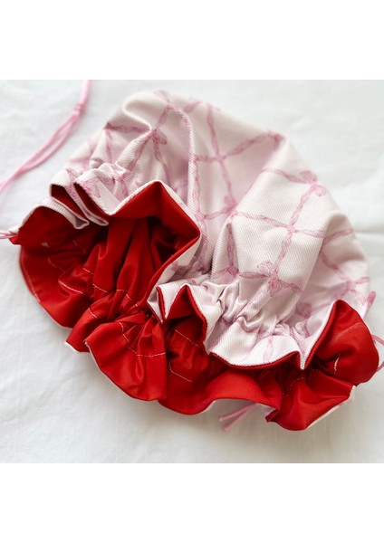 Kurdele Desenli Büzgülü Makyaj Çantası indirimleri