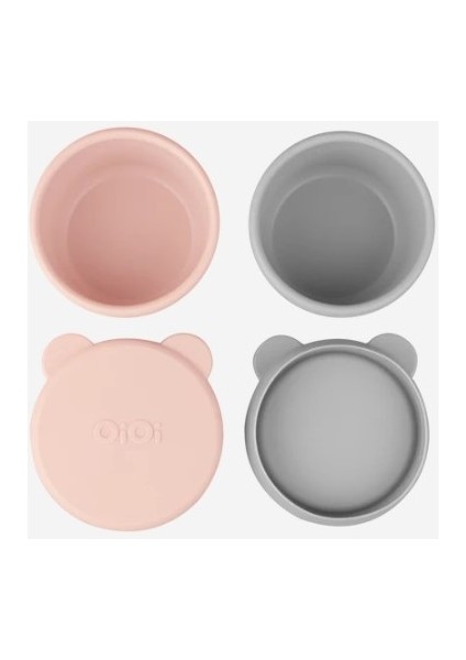 Silikon Kapaklı Mini Kase 2'li Mini Bites