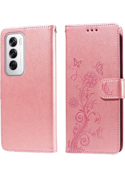 Oppo Oppo 12 5g Çiçek Kart Yuvaları Flip Deri Için Flip Case (Yurt Dışından) modelleri