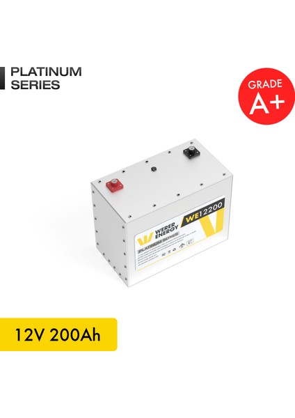 12V 200Ah LiFePO4 Platinum Series Bluetooth'lu Lityum Demir Fosfat Akü