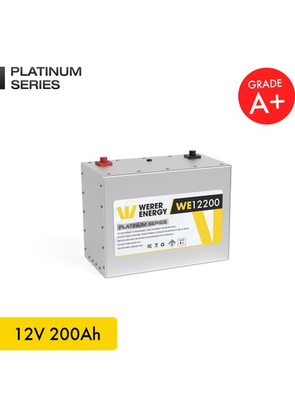 12V 200Ah LiFePO4 Platinum Series Bluetooth'lu Lityum Demir Fosfat Akü