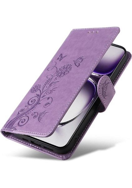 Oppo Oppo 12 Pro 5g Çiçek Flip Deri Kart Yuvaları Için Flip Case (Yurt Dışından) modelleri