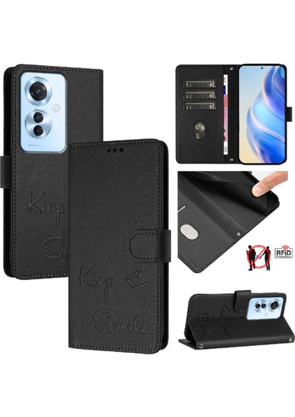 Oppo Için Kılıf Oppo 11F 5g Pu Deri Kart Tutucu Cüzdan Kapak Çevirin Rfıd (Yurt Dışından)