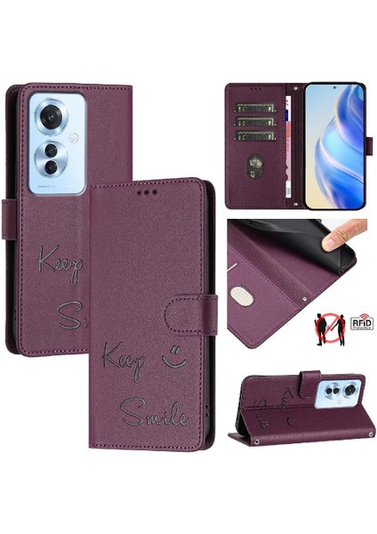 Oppo Için Kılıf Oppo 11F 5g Pu Deri Kart Tutucu Cüzdan Kapak Çevirin Rfıd (Yurt Dışından)