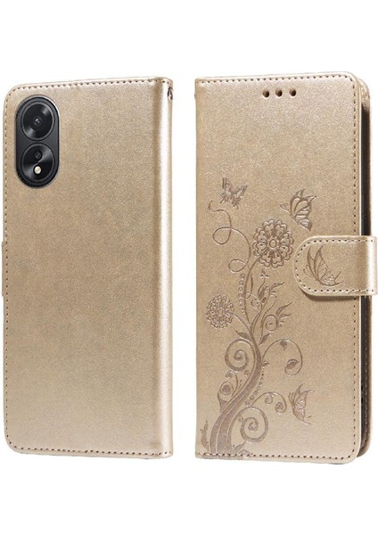 Oppo A38 4G/A18 4g Cardyuvaları Deri Çiçek Flip Case Için Flip Case (Yurt Dışından)