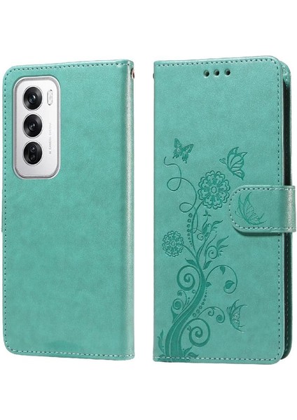 Oppo Oppo 12 5g Çiçek Kart Yuvaları Flip Deri Için Flip Case (Yurt Dışından)