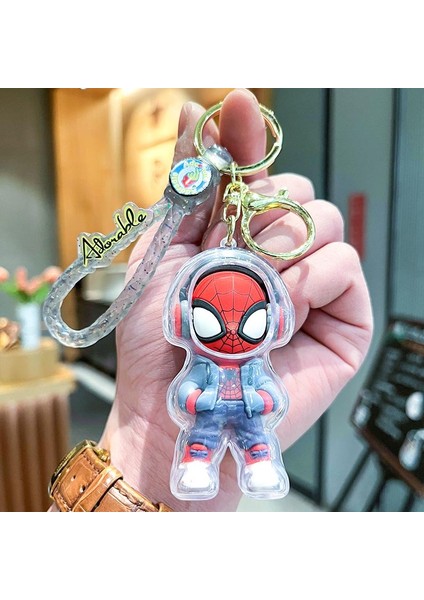 Banbo Akrilik Örümcek Adam Çanta Anahtarlığı Dekorasyonu Küçük Hediye (Yurt Dışından)