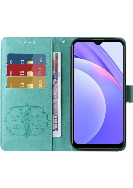 Xiaomi Redmi Not 9 Için Flip Case 4g Deri Kart Yuvaları Flip Çiçek (Yurt Dışından)