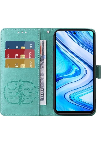 Xiaomi Redmi Not 9 Için Flip Case Pro 4g Çiçek Cardyuvaları Flip Deri (Yurt Dışından)