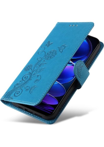 Xiaomi Redmi Not 12 Için Flip Case 5g Çiçek Cardyuvaları Flip Deri (Yurt Dışından)
