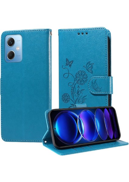 Xiaomi Redmi Not 12 Için Flip Case 5g Çiçek Cardyuvaları Flip Deri (Yurt Dışından)