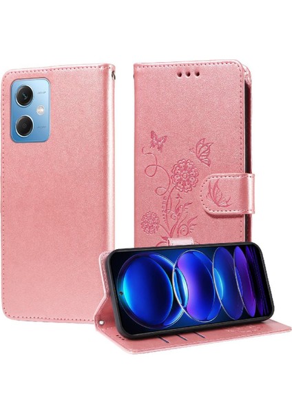 Xiaomi Redmi Not 12 Için Flip Case 5g Çiçek Cardyuvaları Flip Deri (Yurt Dışından)