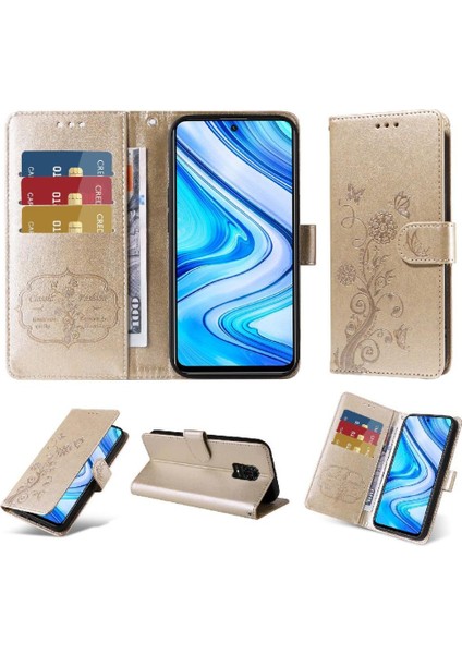 Xiaomi Redmi Not 9 Için Flip Case Pro 4g Çiçek Cardyuvaları Flip Deri (Yurt Dışından)