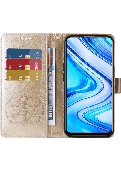 Xiaomi Redmi Not 9 Için Flip Case Pro 4g Çiçek Cardyuvaları Flip Deri (Yurt Dışından)