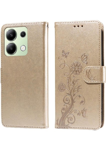 Xiaomi Redmi Not 13 Için Flip Case 4g Cardyuvaları Flip Deri Çiçek (Yurt Dışından)