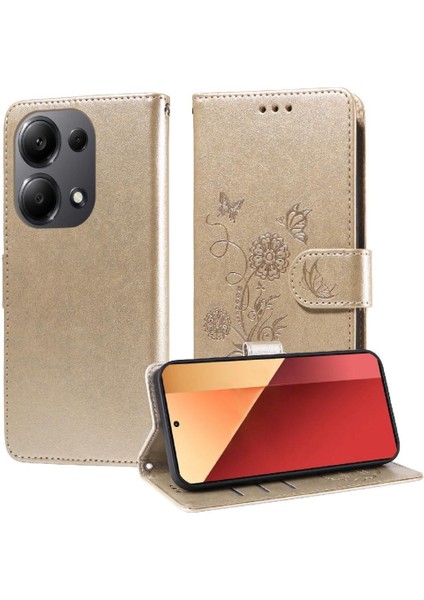 Xiaomi Redmi Not Için Flip Case 13 Pro 4g Çiçek Deri Cardyuvaları Çevirin (Yurt Dışından) indirimleri