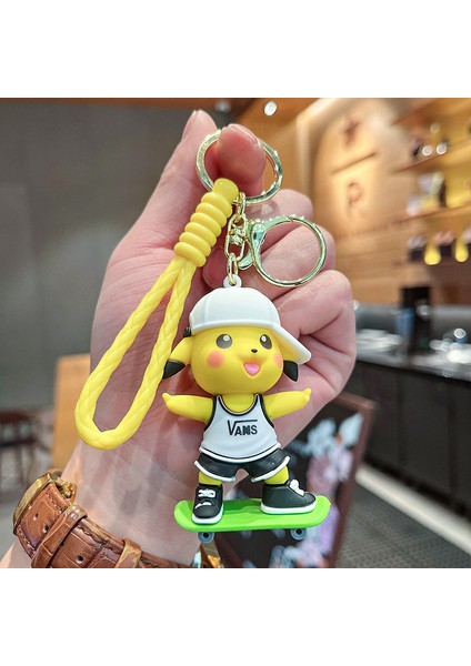 Banbo Pikachu Kaykay Çanta Anahtarlığı Dekorasyonu Küçük Hediye (Yurt Dışından)